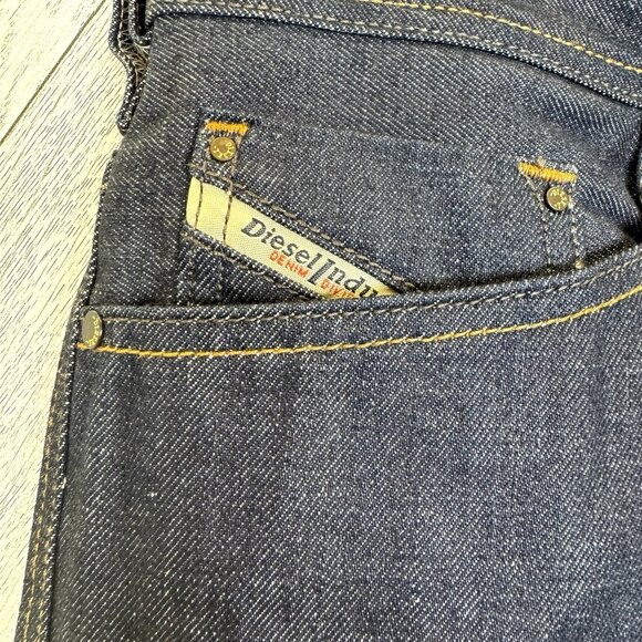 Diesel Jeans Mens 36x34 Turbo Koolter Regular Slim Tapered Raw Button Fly NEW - Picture 6 of 13